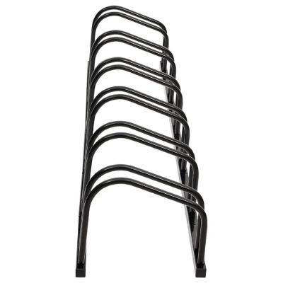 vidaXL Bike Rack for 6 Bikes Black Steel Image 2