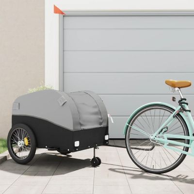 vidaXL Bike Trailer Black and Gray 99.2 lb Iron Image 1