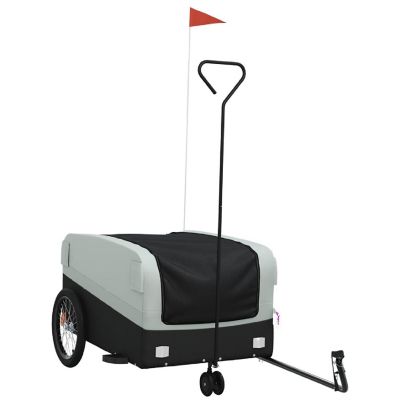 vidaXL Bike Trailer Black and Gray 99.2 lb Iron Image 1