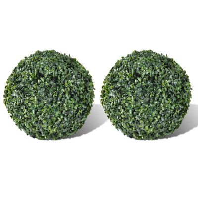 vidaXL Boxwood Ball Artificial Leaf Topiary Ball 10.6" 2 pcs Image 1