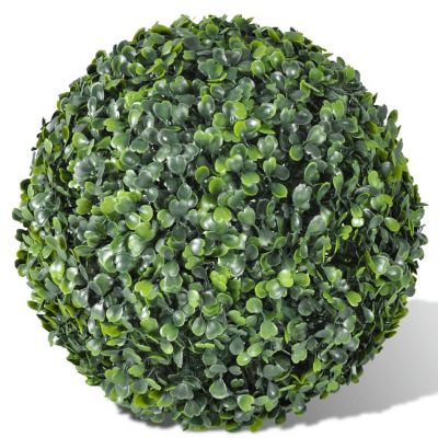 vidaXL Boxwood Ball Artificial Leaf Topiary Ball 13.8" 2 pcs Image 1