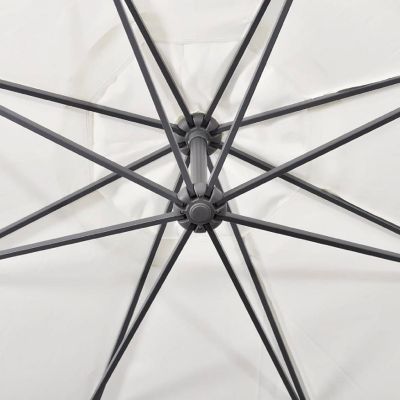 vidaXL Cantilever Umbrella 137.8" Sand White Image 3