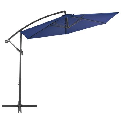 vidaXL Cantilever Umbrella with Aluminum Pole 118.1" Blue Image 2