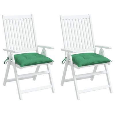 vidaXL Chair Cushions 2 pcs Green 15.7"x15.7"x2.8" Oxford Fabric Image 2