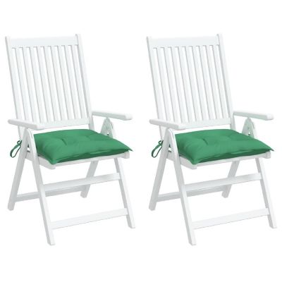 vidaXL Chair Cushions 2 pcs Green 19.7"x19.7"x2.8" Oxford Fabric Image 2