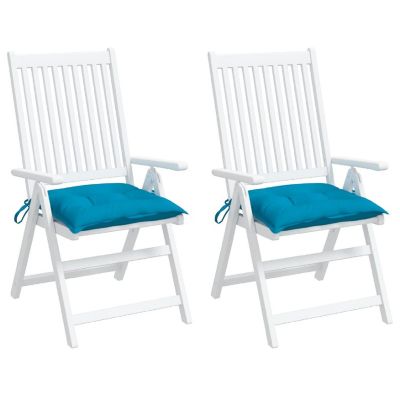 vidaXL Chair Cushions 2 pcs Light Blue 19.7"x19.7"x2.8" Oxford Fabric Image 2