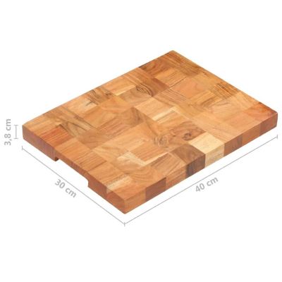 vidaXL Chopping Board 15.7"x11.8"x1.5" Solid Wood Acacia Image 3