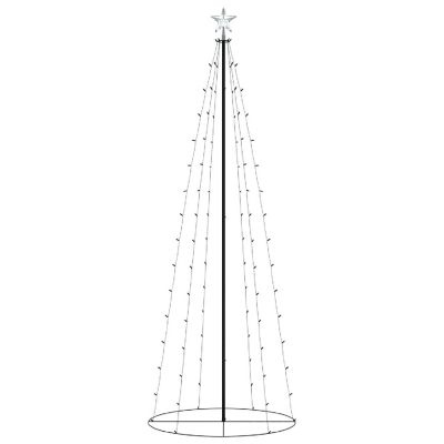 vidaXL Christmas Cone Tree with 100pc Warm White LED Lights Image 2