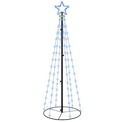 vidaXL Christmas Cone Tree with 108pc Blue LED Lights Image 1