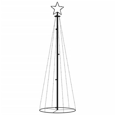 vidaXL Christmas Cone Tree with 108pc Warm White LED Lights Image 3