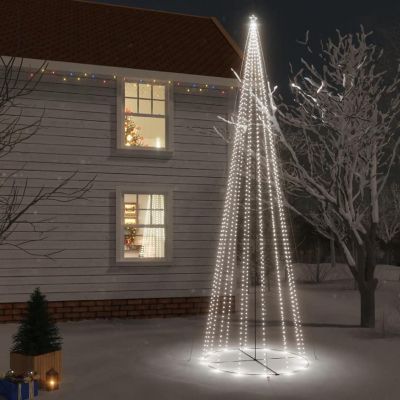 vidaXL Christmas Cone Tree with 1134pc Cold White LED Lights Image 1