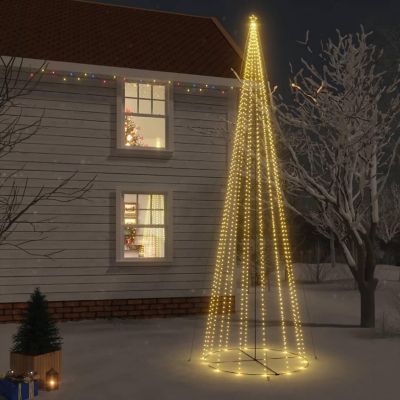 vidaXL Christmas Cone Tree with 1134pc Warm White LED Lights Image 1