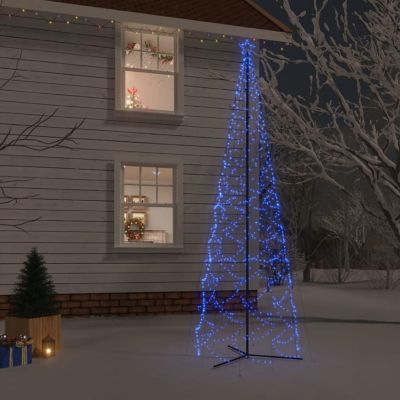 vidaXL Christmas Cone Tree with 1400pc Blue LED Lights Image 1