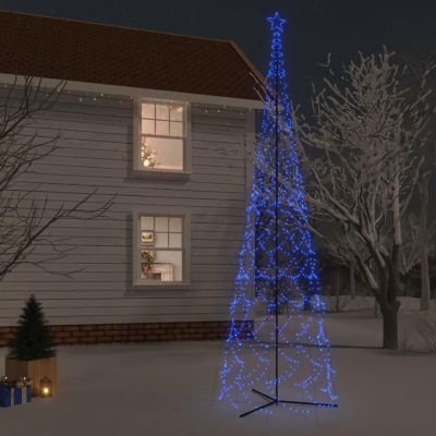 vidaXL Christmas Cone Tree with 3000pc Blue LED Lights Image 1