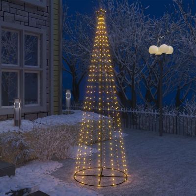 vidaXL Christmas Cone Tree with 330pc Warm White LED Lights Image 1