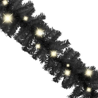 vidaXL Christmas Garland with LED Lights 66 ft Black Image 3