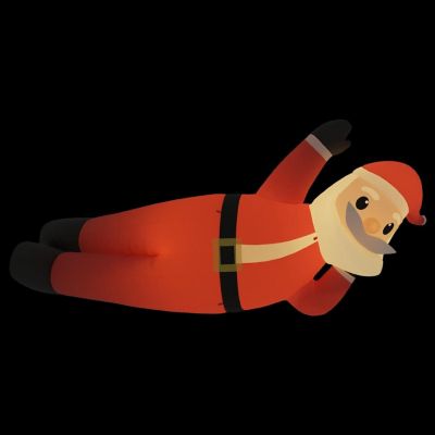 vidaXL Christmas Inflatable Lying Santa LED 63" Image 2