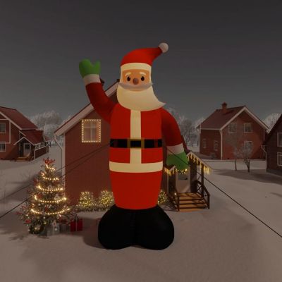 vidaXL Christmas Inflatable Santa Claus with LEDs 393.7" Image 1