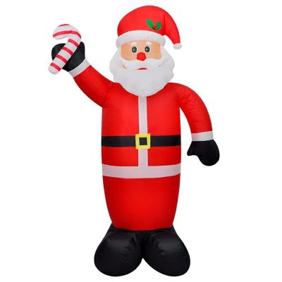 vidaXL Christmas Inflatable Santa Claus with LEDs 4 ft Image 2