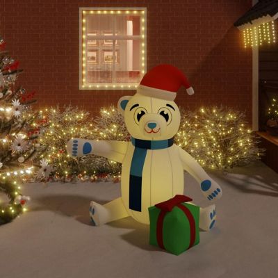 vidaXL Christmas Inflatable Teddy Bear LED 70.9" Image 1