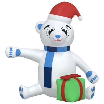 vidaXL Christmas Inflatable Teddy Bear LED 70.9" Image 3
