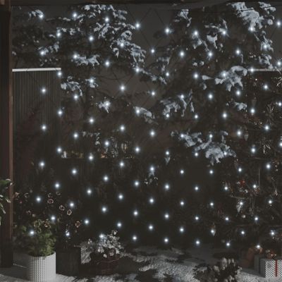 vidaXL Christmas Net Light Cold White 9.8'x6.6' 204 LED Indoor Outdoor Image 1