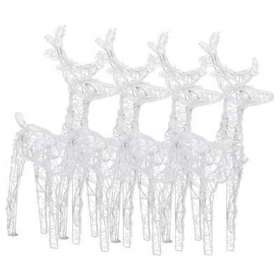 vidaXL Christmas Reindeers 4 pcs Blue 160 LEDs Acrylic Image 2