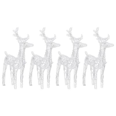 vidaXL Christmas Reindeers 4 pcs Cold White 160 LEDs Acrylic Image 2