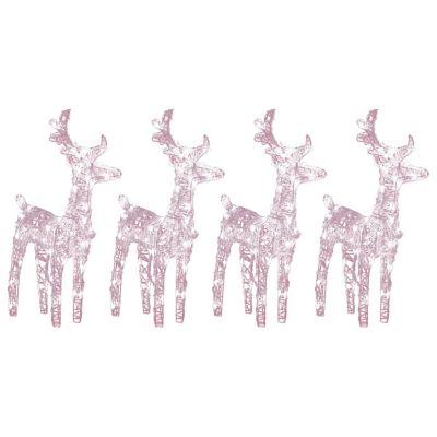 vidaXL Christmas Reindeers 4 pcs Warm White 160 LEDs Acrylic Image 1