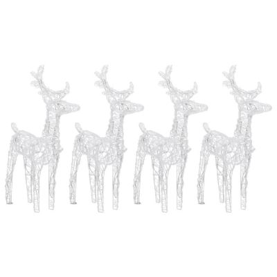 vidaXL Christmas Reindeers 4 pcs Warm White 160 LEDs Acrylic Image 2