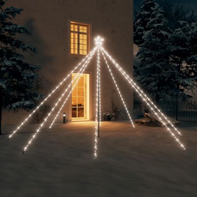 vidaXL Christmas Tree Lights Indoor Outdoor 576 LEDs Cold White12 ft Image 1