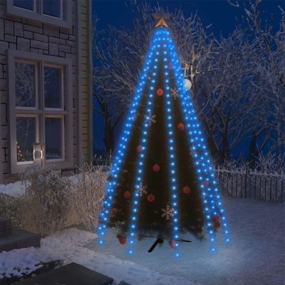 vidaXL Christmas Tree Net Lights with 250 LEDs Blue 98.4" Image 1