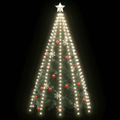vidaXL Christmas Tree Net Lights with 300 LEDs Cold White 118.1" Image 3