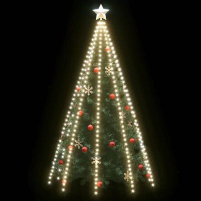 vidaXL Christmas Tree Net Lights with 400 LEDs Cold White 157.5" Image 3