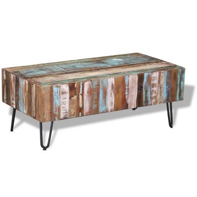 vidaXL Coffee Table Solid Reclaimed Wood 39.4"x19.7"x15" Image 2