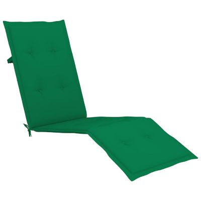 vidaXL Deck Chair Cushion Green (29.5"+41.3")x19.7"x1.2" Image 3