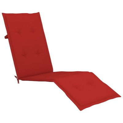 vidaXL Deck Chair Cushion Red (29.5"+41.3")x19.7"x1.2" Image 3