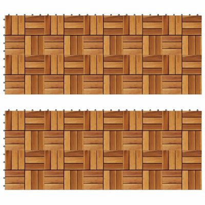 vidaXL Decking Tiles 11.8"x11.8" Acacia Set of 20 Image 1
