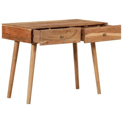 vidaXL Desk 39.3"x20"x29.9" Solid Acacia Wood Image 3