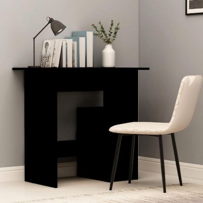 vidaXL Desk Black 31.5"x17.7"x29.1" Engineered Wood Image 1