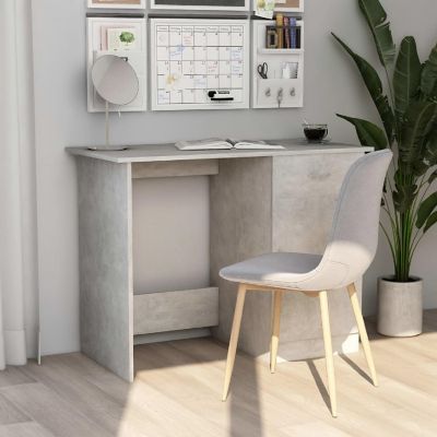 vidaXL Desk Concrete Gray 39.4"x19.7"x29.9" Engineered Wood Image 1