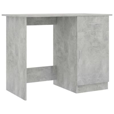 vidaXL Desk Concrete Gray 39.4"x19.7"x29.9" Engineered Wood Image 2