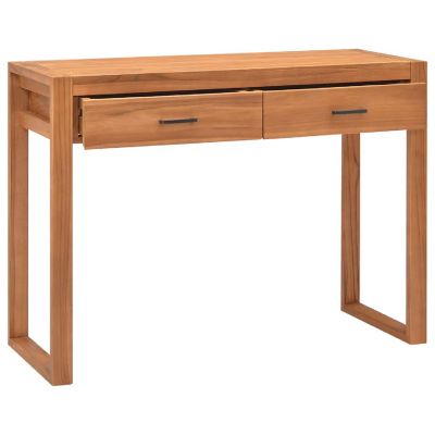 vidaXL Desk with 2 Drawers 39.4"x15.7"x29.5" Teak Wood Image 2