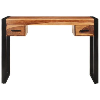 vidaXL Desk with 2 Drawers 43.3"x19.7"x30.3" Solid Sheesham Wood Image 2