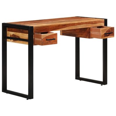 vidaXL Desk with 2 Drawers 43.3"x19.7"x30.3" Solid Sheesham Wood Image 3