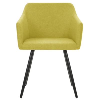 vidaXL Dining Chairs 2 pcs Green Fabric dining room furniture Image 3