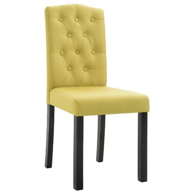 vidaXL Dining Chairs 4 pcs Green Fabric chair Image 3