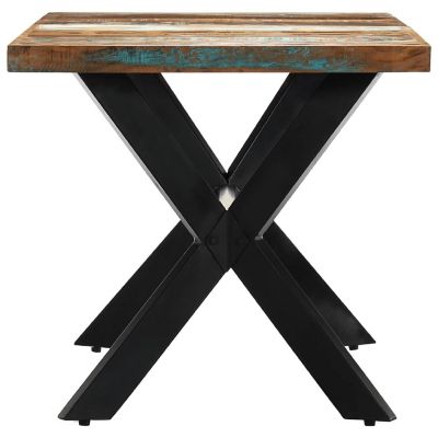 vidaXL Dining Table 63"x31.5"x29.5" Solid Reclaimed Wood Image 3