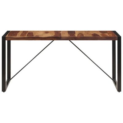 vidaXL Dining Table 63"x31.5"x29.5" Solid Sheesham Wood kitchen table Image 2