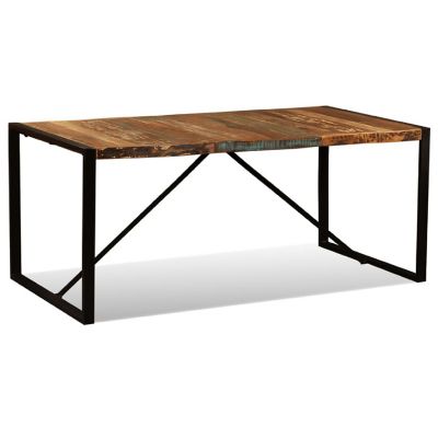 vidaXL Dining Table Solid Reclaimed Wood 70.9" dining room table Image 2